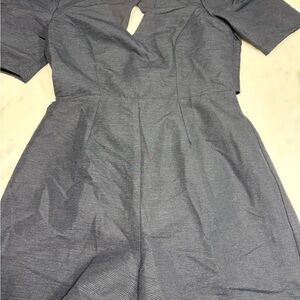 Topshop Charcoal Long Sleeve Dress